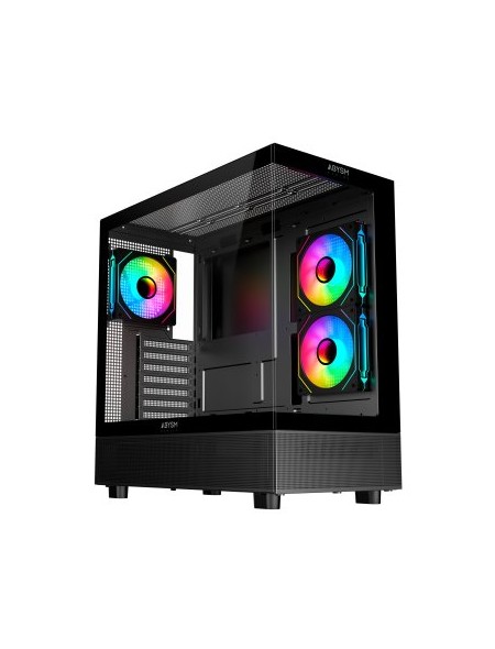 ÷ Caja atx semitorre abysm danube sava h400 prime black 2x3.5