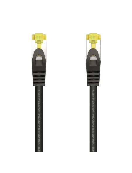 ÷ Aisens - cable de red latiguillo rj45 lszh cat.7 600 mhz s/ftp pimf awg26, negro, 0.5m