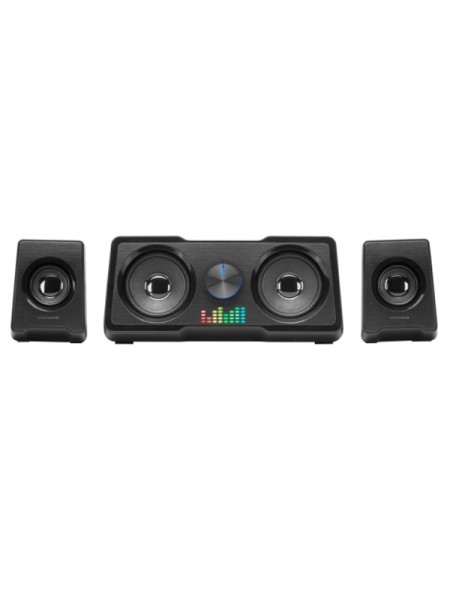 ÷ Altavoces 2.2 mars gaming ms22 sistema de doble subwoofer 35w rgb flow conexion jack 3.5mm color neg