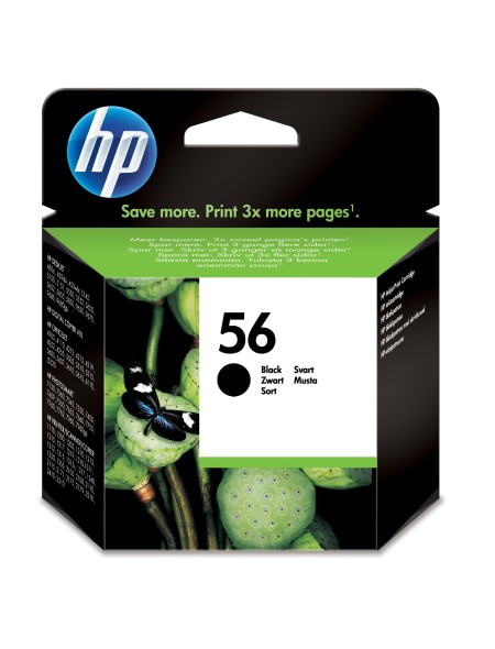÷ Tinta original hp n56 negro c6656a 19ml