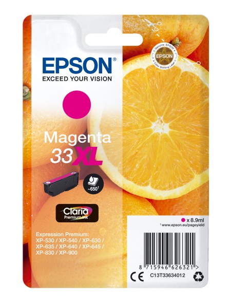 ÷ Tinta original epson t3363 xl magenta c13t33634012 8.9ml