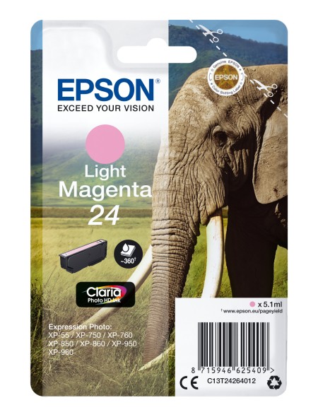 ÷ Tinta original epson t2426 magenta claro c13t24264012 5.1ml
