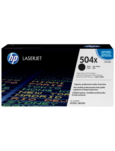 ÷ Tóner original hp ce250x negro 504x 10.500 páginas