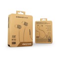 ÷ Auricular energy sistem eco cherry wood jack 3.5mm con microfono, control talk