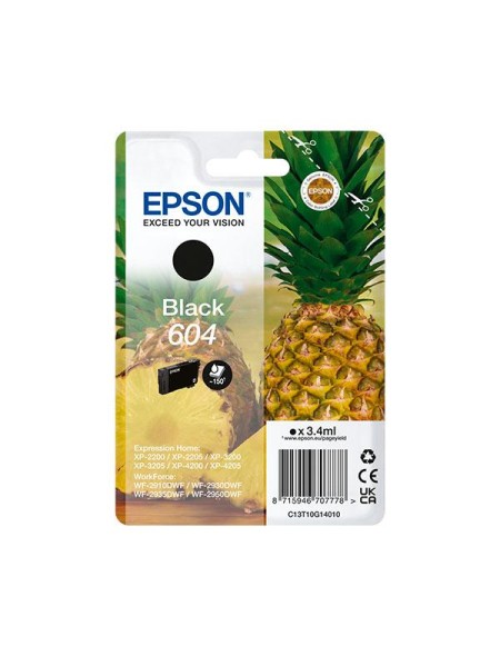 Tinta Original Epson 604 Negro  XP-2200 / WF-2910DWF