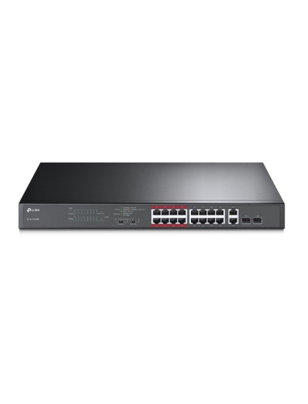 ÷ Switch no gestionable tp-link tl-sl1218mp 16p ethernet y 2p combo poe 192w carcasa metalica 19