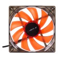 ÷ Ventilador interno unykach 120mm translucido con led red 9 aspas