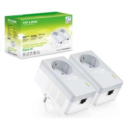 ÷ Homeplug tp-link powerline 500mb pa4010pkit 1p ethernet pass-through kit de 2 unidades soporta multi