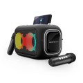 Altavoces Bluetooth Energy Sistem Karaoke / Bluetooth 5.4 / 60W / IPX4 / 2 Microfonos Inalambricos / Luces LED / Verde / 459339