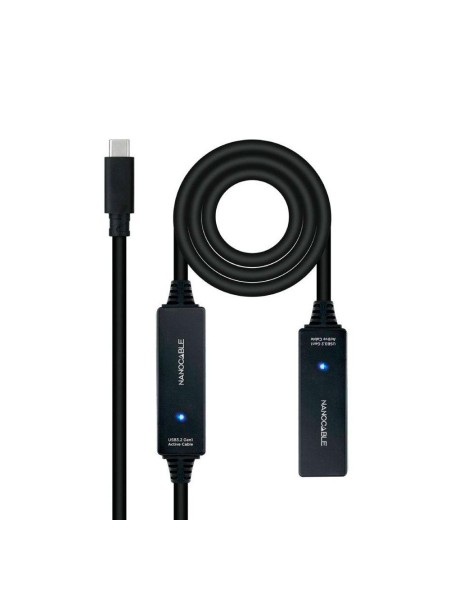 Cable USB amplificador activo USB 3.2 Gen.1  M/H / 10 metros / Nanocable  10.01.1312