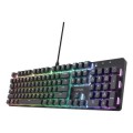 ÷ Teclado trust gaming gxt 871 zora mecanico rgb color negro
