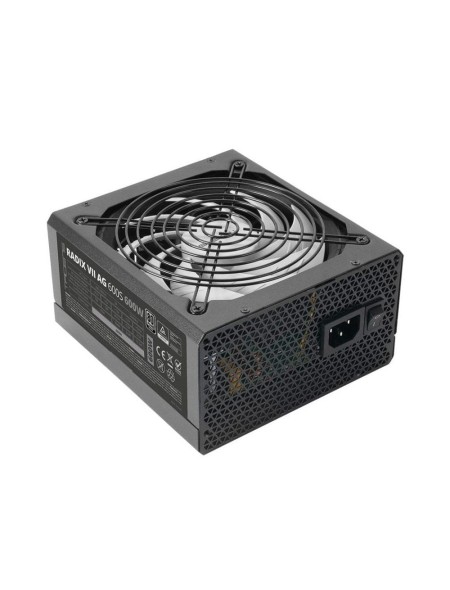 Fuente alimentacion ATX Tacens Radix Vii Ag 600w / 80+ Silver / Pfc activo / Negra / 1RVIIAG600S