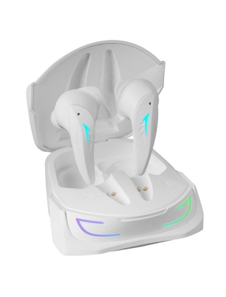 ÷ Auricular intrauditivo bluetooth mars gaming mhi-ultra white bt 5.3 tws  anc+enc pasiva ilumi
