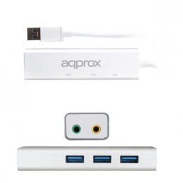 ÷ Tarjeta de sonido usb 5.1 approx appusb51hub + hub usb-a a 3xusb 3.0