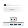 ÷ Tarjeta de sonido usb 5.1 approx appusb51hub + hub usb-a a 3xusb 3.0
