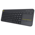 Teclado + Touchpad Inalambrico Logitech K400 Plus Negro / Tv