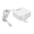 Cargador para portátil universal automático 65W 20V 3.25A Type-C Blanco Movano