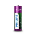 Pilas Recargables Philips AA R6B4A130/ 1300mAh NiMh / 1.2V / HR6 / Pack 4 uds