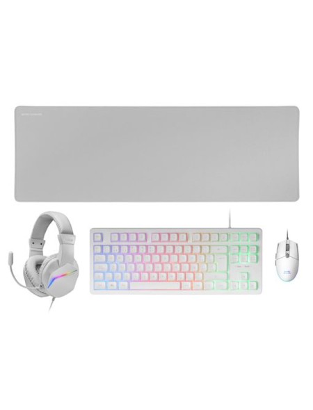 ÷ Teclado mouse headset y alfombrilla mars gaming mcp-rgb3 white teclado tkl h-mech red mouse rgb