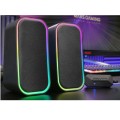 ÷ Altavoces 2.0 bluetooth mars gaming msom negro 20w dsp iluminacion rgb aux -in control volumen