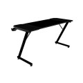 ÷ Mesa mars gaming mgd x140 chasis de acero tablero negro 140x60 dise?o fibra carbono alf. xxl