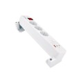 ÷ Regleta alimentacion equip 245556 con abrazadera 3 tomas schuko 2xusb-c 1xusb-a 20w blanco