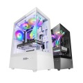 ÷ Caja atx semitorre gaming mars gaming mcxo doble cristal templado argb gpu 328mm 1x3.5 3x2.5 blanco