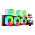 ÷ Sistema de refrigeracion liquida mars gaming mlvision360 negro 3x120mm argb tpd 500w pantalla lcd