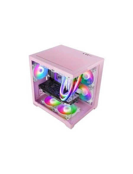 ÷ Caja microatx cube mars gaming mc-view2p rosa cristal continuo gpu 330mm 1x3.5 3x2.5 