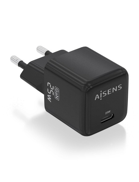 ÷ Aisens - cargador gan 25w, 1xusb-c pd3.0 qc4.0, negro