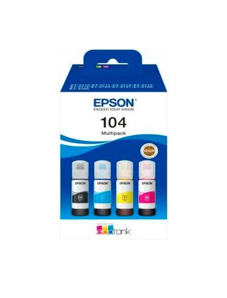 Botella tinta original Epson Multipack 104 (Bk/c/m/y) Ecotank Et-2710