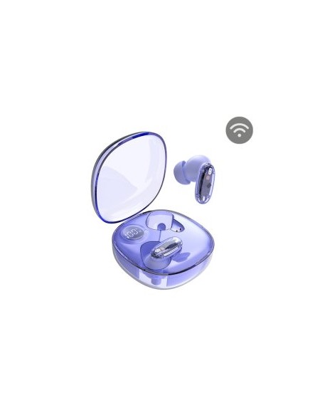 ÷ Auricular intrauditivo bluetooth mars gaming mhib2  bt5.1 tws estuche 24h bat. lila