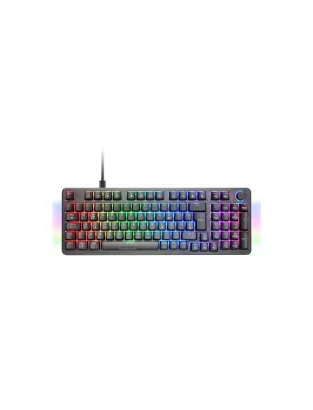 ÷ Teclado mars gaming mkprobes mecanico rgb snk azul rueda de control color negro