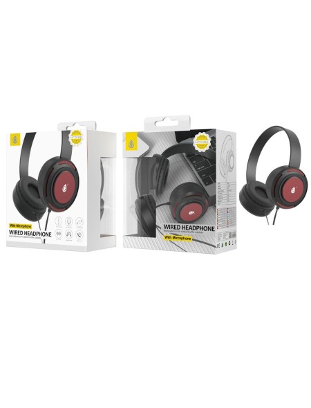 Auricular casco NC3186 / Jack 3.5mm / 1.2m / Diseño ajustable / Rojo / One + / 2301863