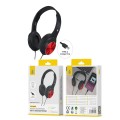 Auriculares diadema NC3282 / Type-C / 1.2m / Microfono / Compatible Apple / Negro-Rojo / One + / 2302823