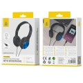 Auriculares diadema  NC3282 / Type-C / 1.2m / Microfono / Compatible Apple / Negro-Azul / One+ / 2302825