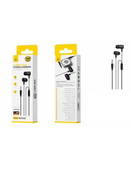 Auriculares con Microfono NC3332 / Jack 3.5mm / 1.2m / Negro / One+ / 2303322