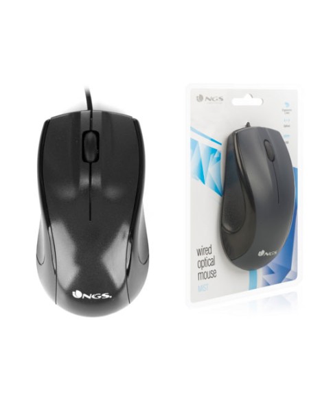 ÷ Mouse ngs black mist optico con cable