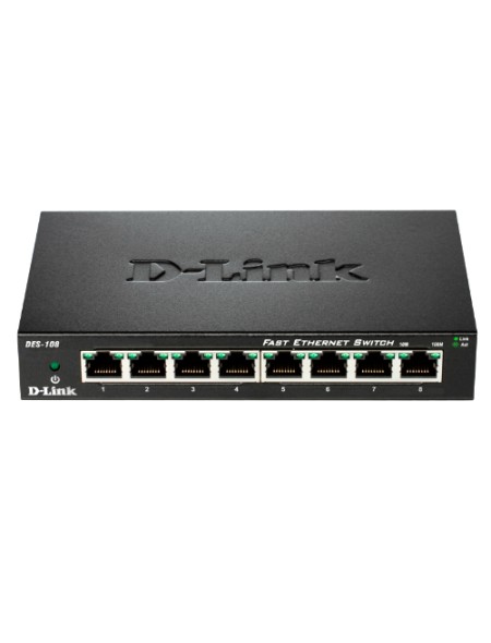 ÷ Switch no gestionable d-link des-108 8p ethernet carcasa metal sobremesa no rack