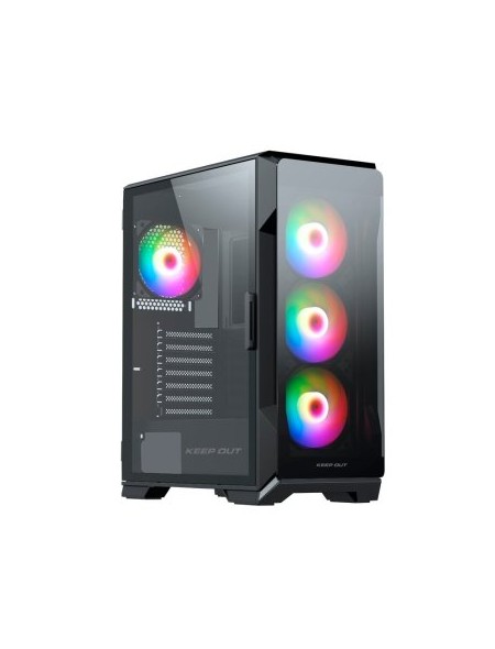 ÷ Caja e-atx torre keep out xc-901 pro 2x3.5 3x2.5? 1xusb-c 1xusb3.0 gpu max 315mm cristal con bisagra