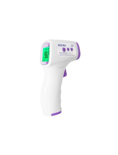 ÷ Termometro digital infrarrojos aiqura ad-801 sin contacto medicion de frente y superficies pantalla 