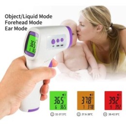 ÷ Termometro digital infrarrojos aiqura ad-801 sin contacto medicion de frente y superficies pantalla 