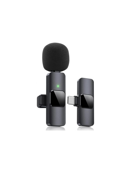 ÷ Microfono home tech dk-4645 smart wireless gadget usb-c omnidireccional pinza negro