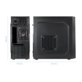 ÷ Caja atx tooq tqc-5701-sp prisma ultra fuente 500w 1x ventilador trasero usb-c negro