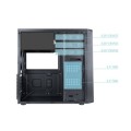 ÷ Caja atx tooq tqc-5701-sp prisma ultra fuente 500w 1x ventilador trasero usb-c negro