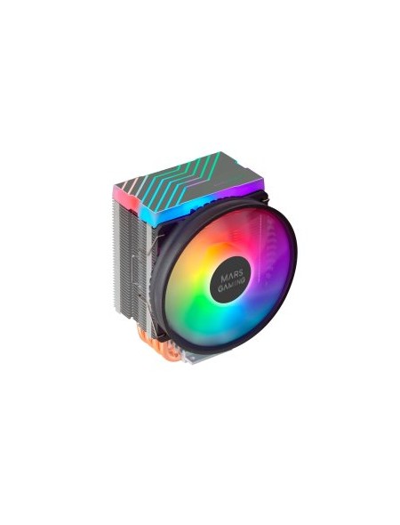 ÷ (km0) ventilador con disipador para cpu mars gaming mcpu44 black iluminacion dual argb 4 heatpipes a