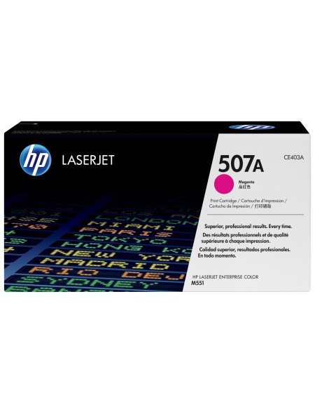 ÷ Tóner original hp ce403a magenta 507a 6.000 páginas