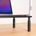 Soporte Elevador para Monitor - Portatil TOOQ / Altura regulable / Peso Max. 20Kg / Negro / TQMR081
