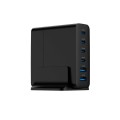 Cargador de red USB 75W / 4x type-c / 2x USB 3.0 / Negro / Gembird / TA-UC-2A4C-PD75-01-BK