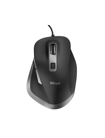 Raton óptico Usb Trust Fyda / Ergonomico / 5000 dpi / 6 Botones / Negro / 24728